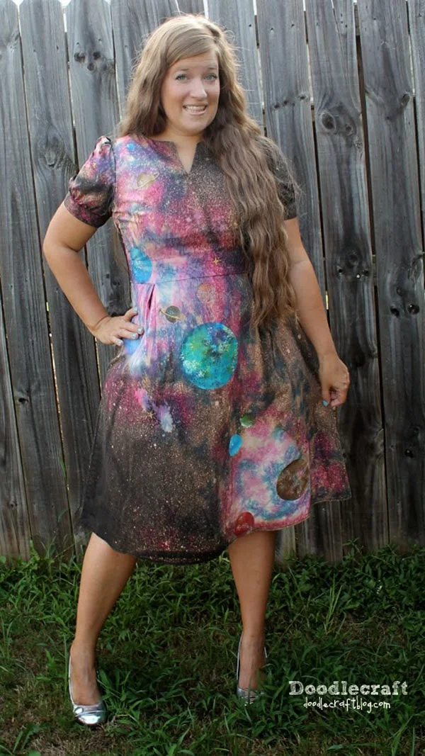 How to Make a Tie Dye Galaxy Dress!